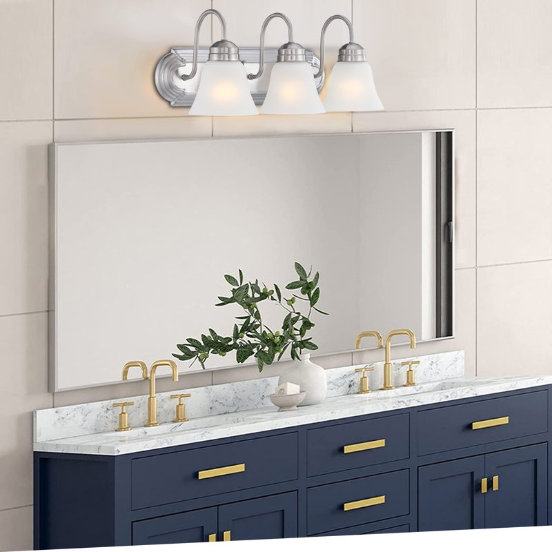 Éclairage pour meuble-lavabo 3 lumières Nayomi, Nickel brossé