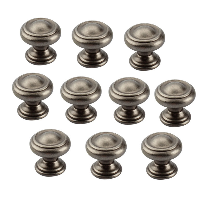 Poignée champignon de diamètre 1 3/8 po, Nickel satiné antique