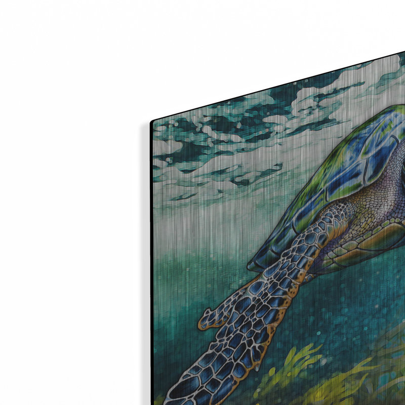  «Sea Turtle Reef» par Tim Jeffs, art mural en métal, H 16 po x l 24 po