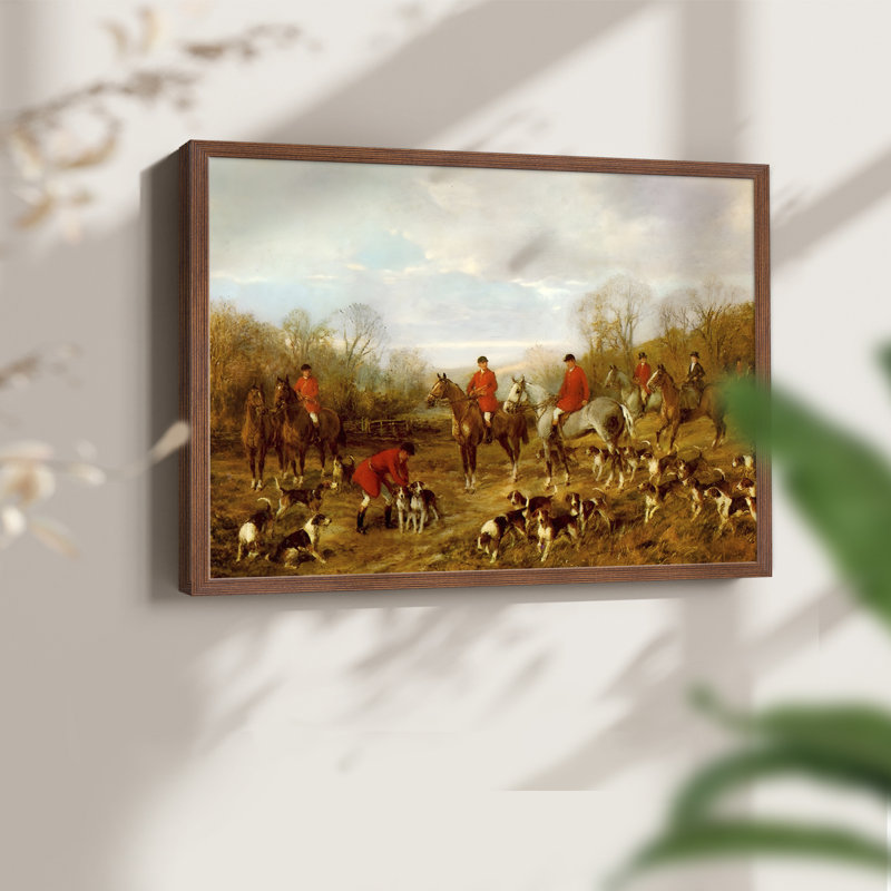 Faune rétro II - reproduction encadrée - réaménageable, H 11 po x l 14 po, Noyer