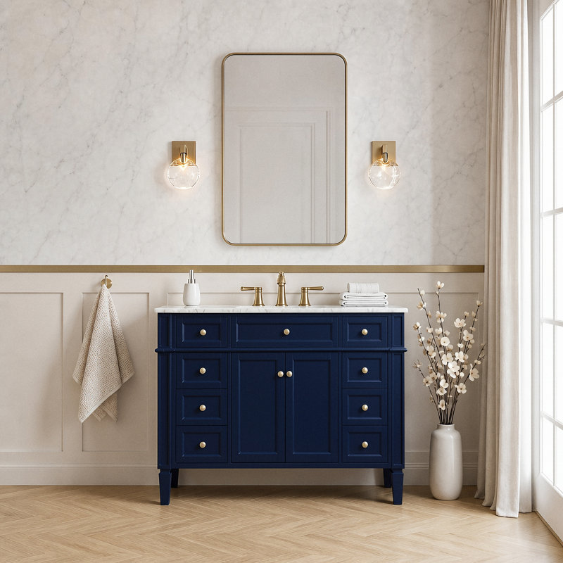 Ensemble de meuble-lavabo simple 48 "Rivers, bleu
