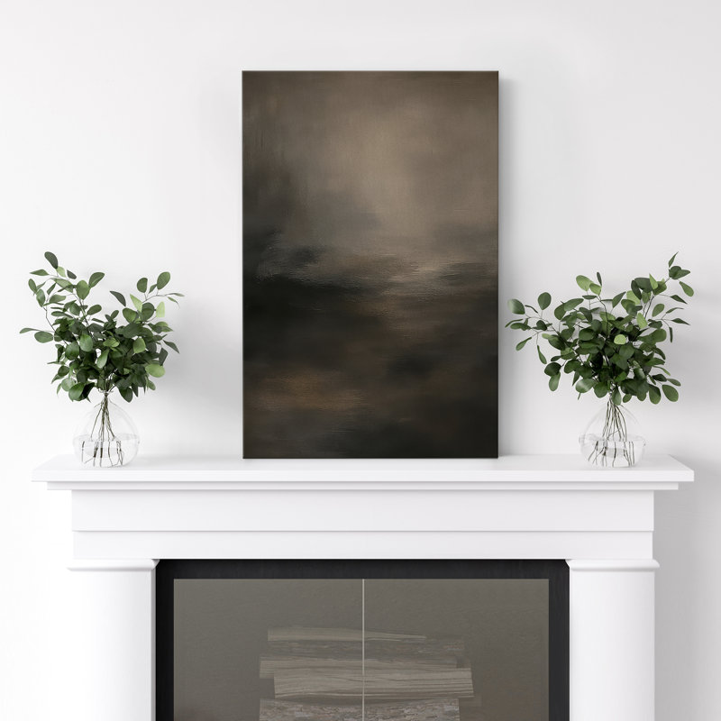 Canvas Wall Art Moody Abstract Paitning Print for Living Room Decor, Frameless, Wrapped Canvas, 48" H x 32" W
