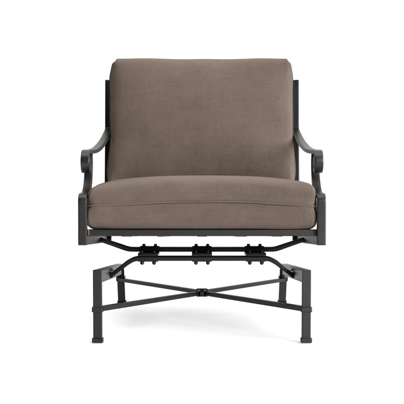 Venetian Outdoor Lounge Chair, Fusion Dove, Textured Pewter