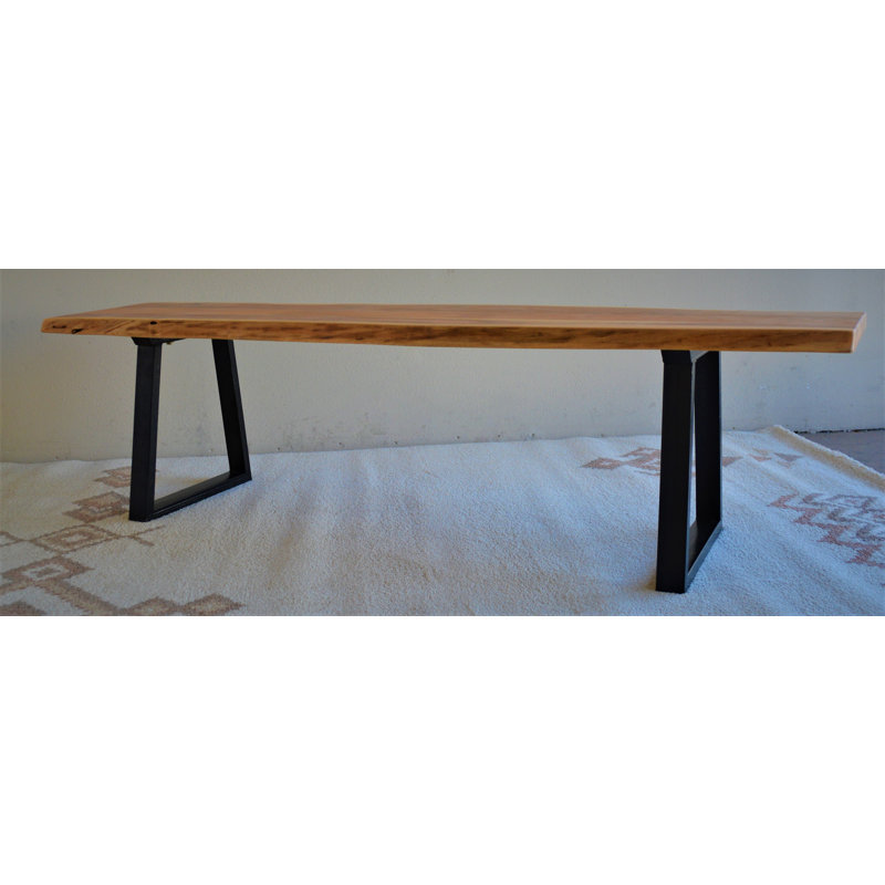 Banc en bois Pontius, H 17,5 po x l 68 po x P 17,5 po