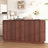 Walnut Fluted TV Stand with Power Outlet-361298420