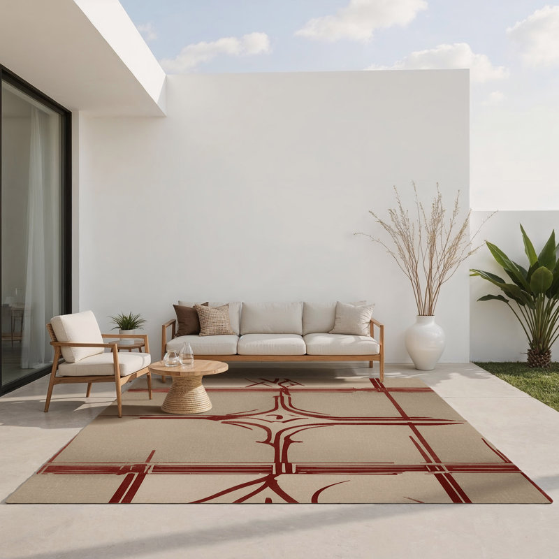 Tapis intérieur et extérieur Noble Frame, Rectangle 1 pi 6 po x 2 pi 6 po