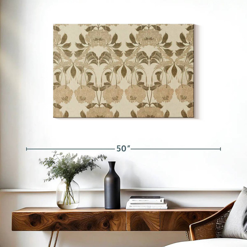 Soie Kerner au design Art nouveau, H 24 po x l 36 po