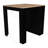 Tanna Kitchen Counter Dining Table ,Two Legs, Three Side Shelves -Black / Pine-1428852562