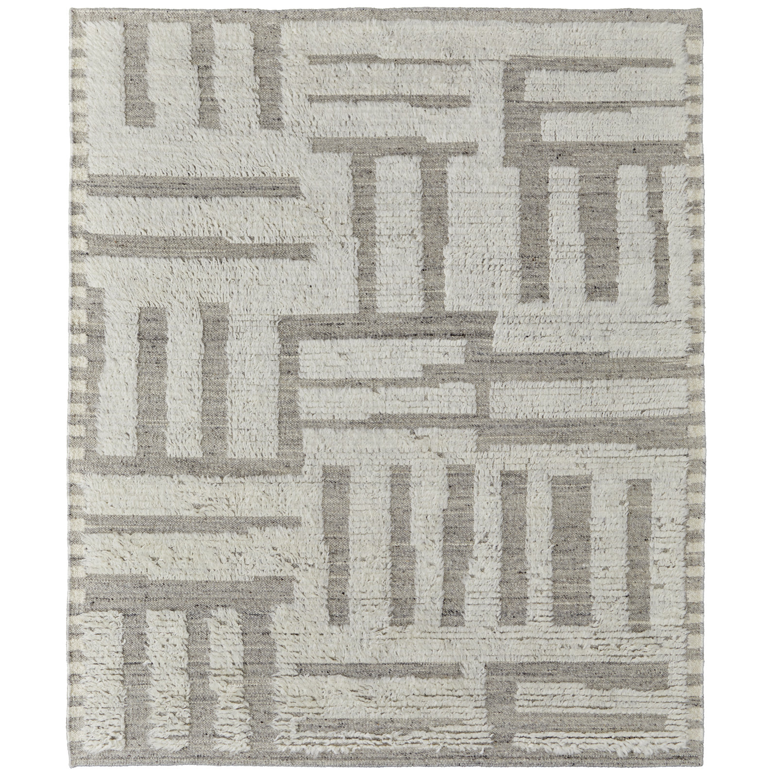 Jalaycia Wool Gray Rug, Rectangle 3'6" x 5'6"
