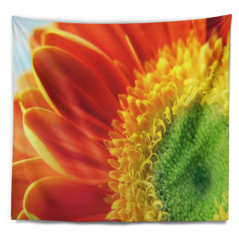 Tapisserie de pétales à fleurs florales gerber, H 32 po x l 39 po