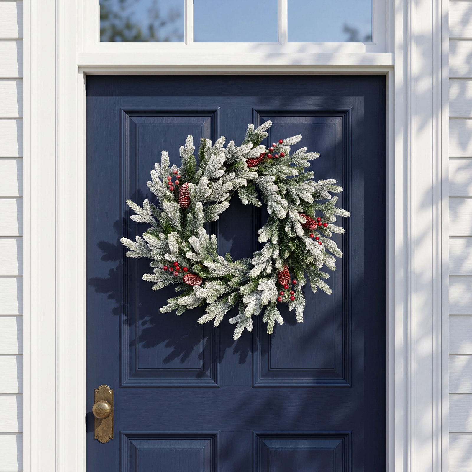 24" Frosted Fir Wreath