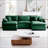Oversized Modular Cushioned Sofa With Conversible Ottoman