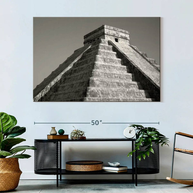 Adella Pyramid At Chichen Itza, 34" H x 51" W
