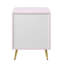 Table de chevet 2 tiroirs rose ultrabrillant-1338046026