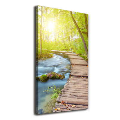Path In The Forest - Wrapped Canvas Print