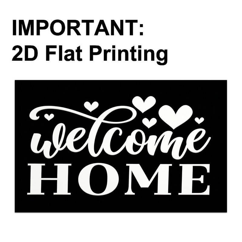 Tapis d'entrée antidérapant pour l'intérieur, 24 po x 36 po, Heart Welcome Home, Heart Welcome Home, 24 po x 36 po