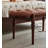 Vintage Retro Style Walnut Wood Leather Bench for Living Room & Entryway