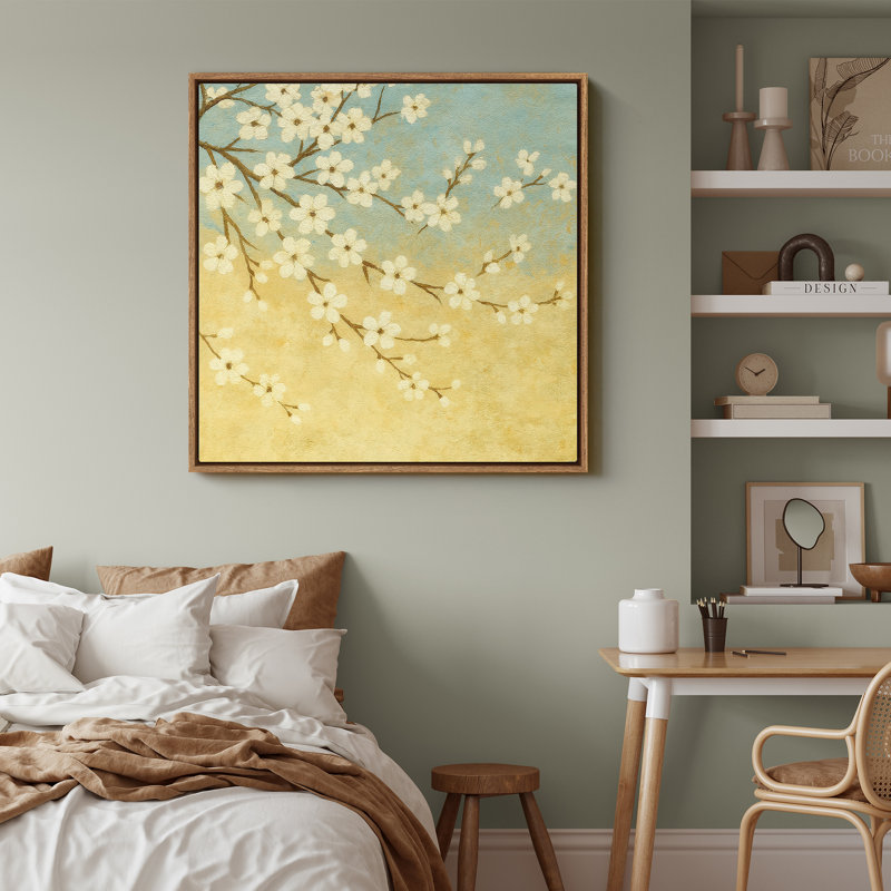 Art mural encadré abstrait rétro antique classique pour chambre à coucher, H 24 po x l 24 po, Naturel