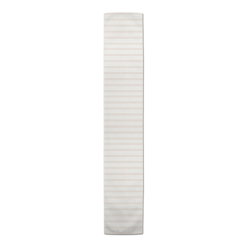 Stefcho Rectangular Striped Table Runner, 72" x 16", Pink