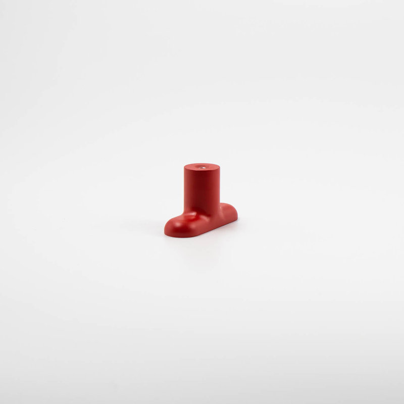 1.75" Oval Knob, Rose (Red)