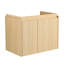 Meuble-lavabo 24 po avec lavabo en céramique, lavabo mural à fixation murale, armoire de rangement en bois à deux portes, lavabo fonctionnel en chêne - pour salle de bain, qualité-872168544