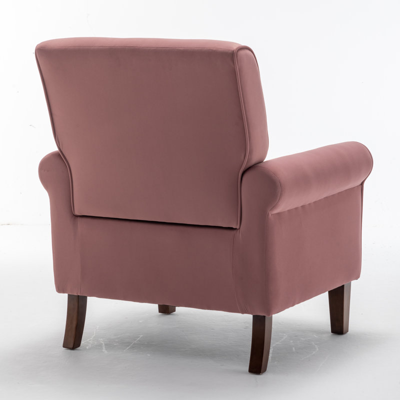 Fauteuil Hysnie, 100 % polyester rose