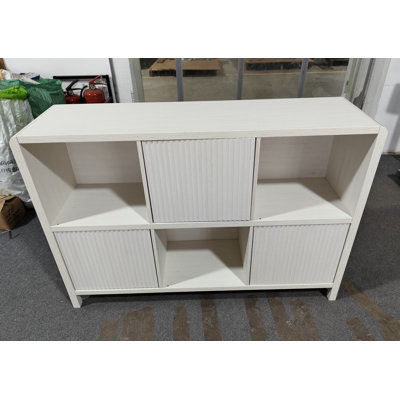 Guinna 6-Cube 3-Door Wood Bookcase