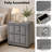 Nightstand Set Of 2，Upholstered Nightstands With 2-Drawer And Nailhead Trim For Bedroom, No Assembly Required-184363608-184363610