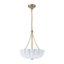 Lustre en verre plissé 3 lumières Classic Glam