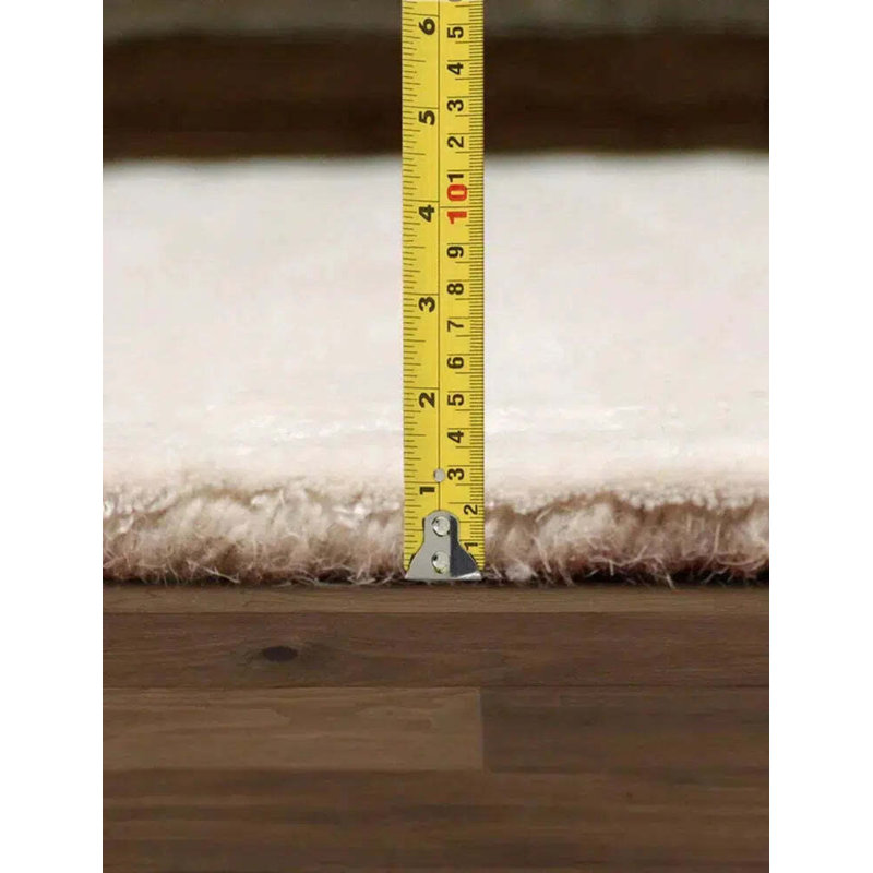 Canvello Bamboo Silk Cream Ivory Rug - 8'9" X 11'9"