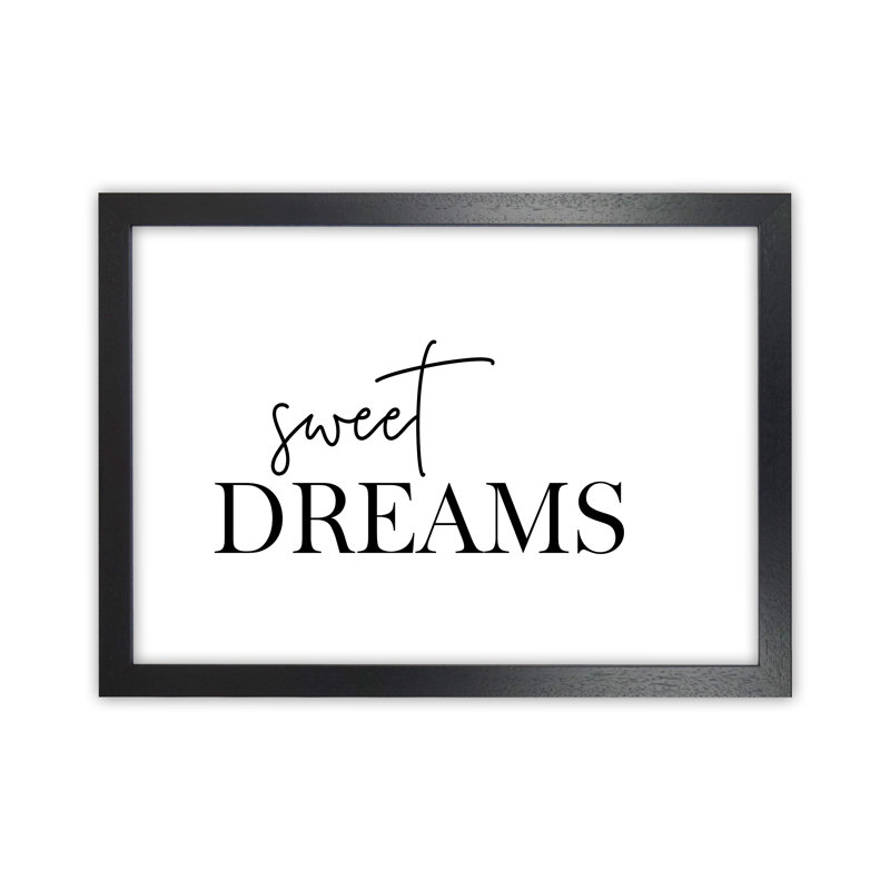Sweet Dreams - Print, Black Framed Canvas, 46cm H x 63cm W x 3cm D
