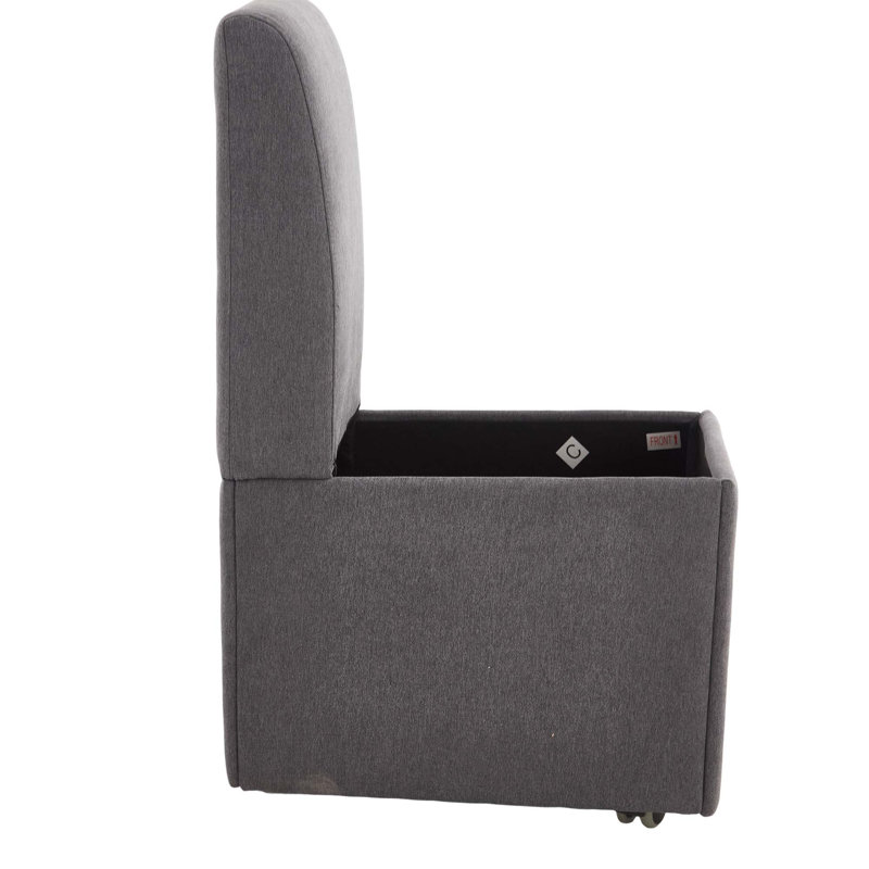 Versatile Upholstered Swivel Chairs with Hidden Storage for Various Rooms, Dark Grey
