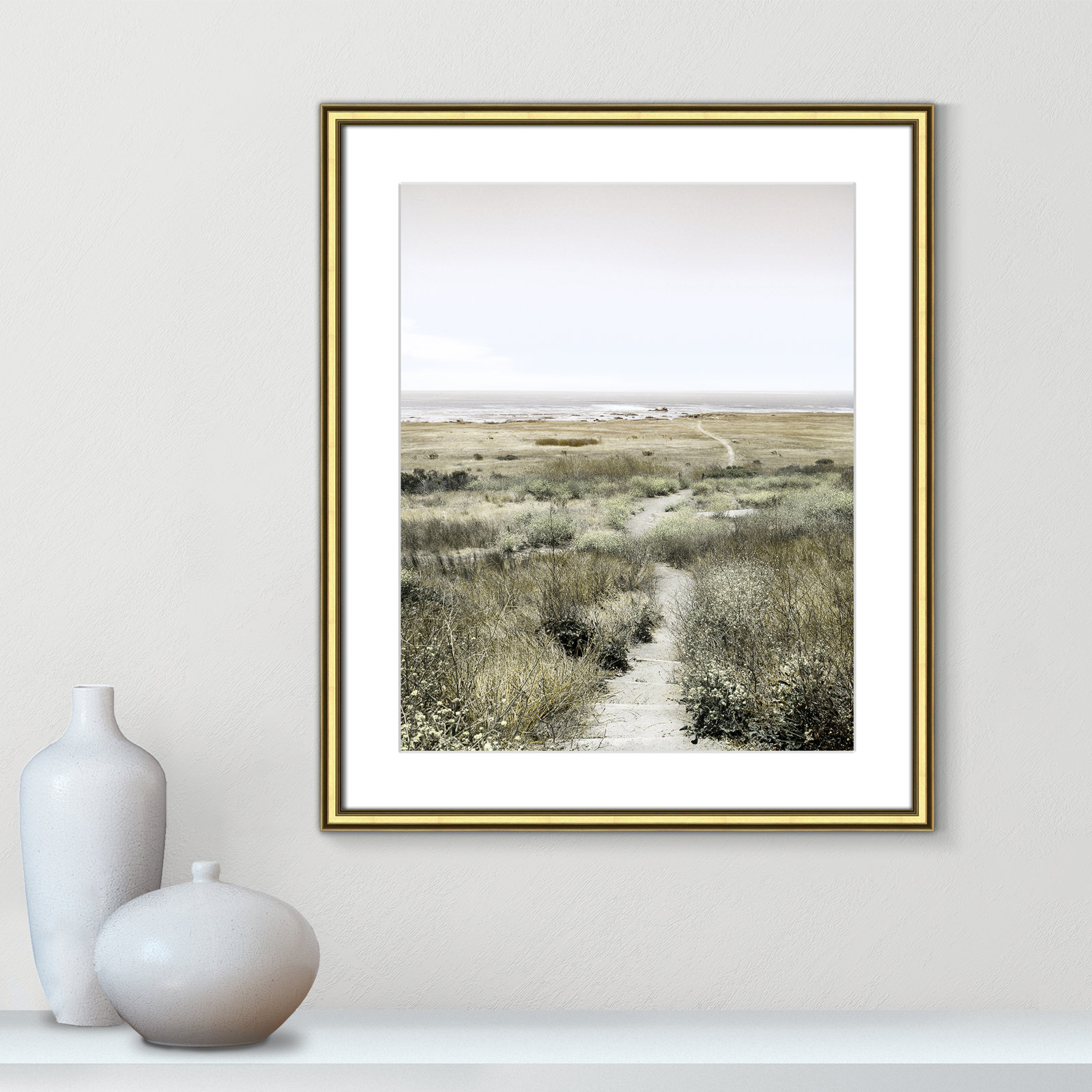 Toscani "Footpath to Paradise" Print, Gold, 22.75 W x 26.75 H x 0.88 D