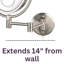 Chou 8" x 10" Lighted Wall Mount Magnified Makeup Mirror, Plug In