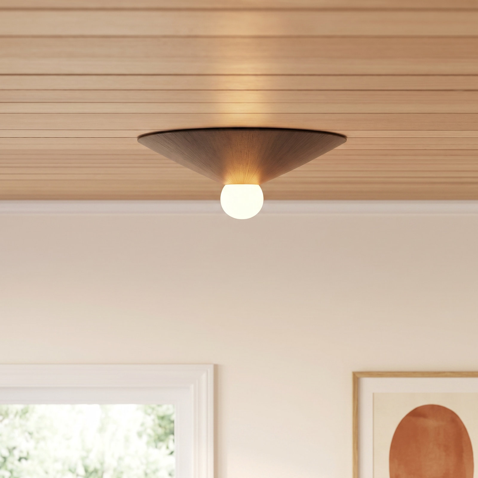 Rummanah Single Light Flush Mount, Graphite Gray