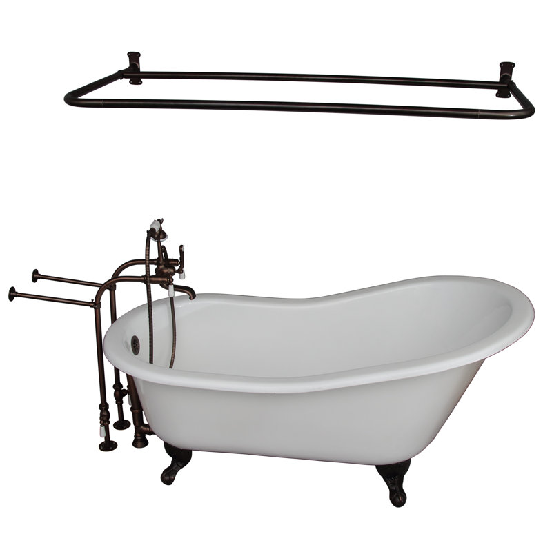Baignoire de trempage à pattes 67" x 29" moulée en fonte Icarus
