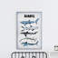 Assortiment de requins, reproduction sur toile tendue-295462876