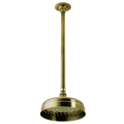 Pomme de douche ronde en laiton avec bras de plafond de 17 po Kingston
