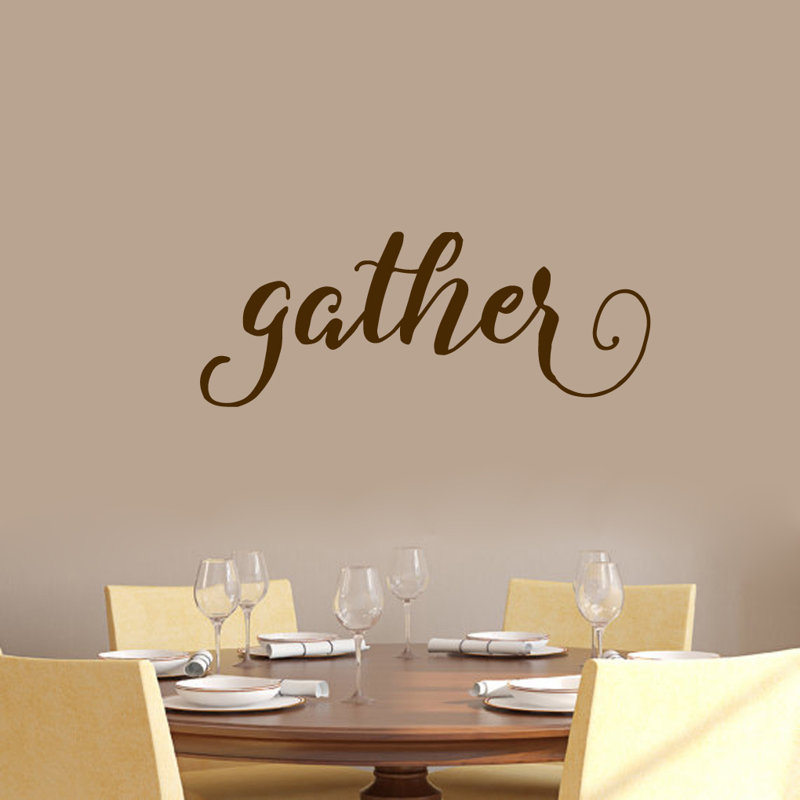 Text & Numbers Non-Wall Damaging Wall Decal, Brown