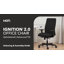 Chaise de bureau ergonomique en tissu HON Ignition 2.0, inclinaison standard, structure noire, noir-120151193-120151197-120151191