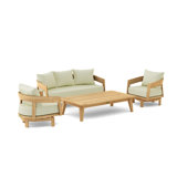 Outdoor 4 - Piece Teak Conversation Set