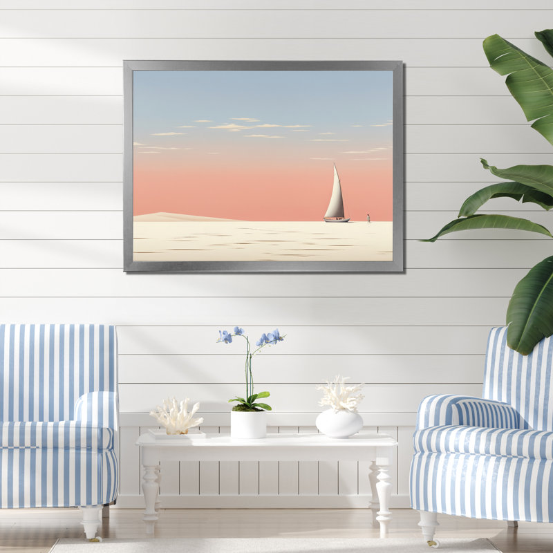 Ameetha sur toile, H 16 po x l 32 po x P 1 po, Cadre simple argenté