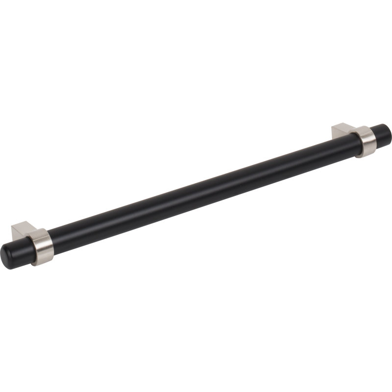 Key Grande Bar / Handle Pull, Matte Black/Stain Nickel
