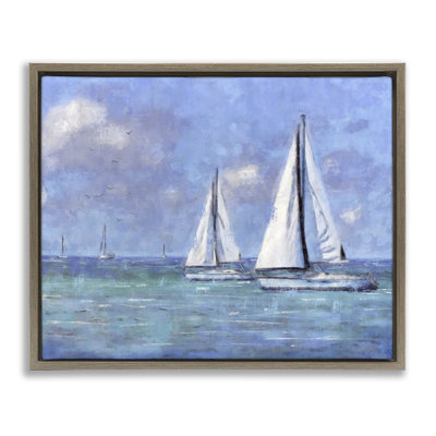 Art mural sur toile flottant "Sailing Day" par Nina Blue
