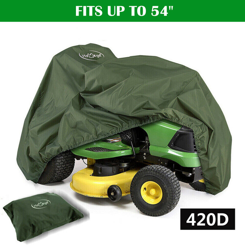 Mildew Resistant Lawn Mower Cover By HOMEYA, 46" H x 54" W x 72" D, Green