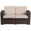 Causeuse imitation rotin avec coussins pour toutes les températures-1187720208