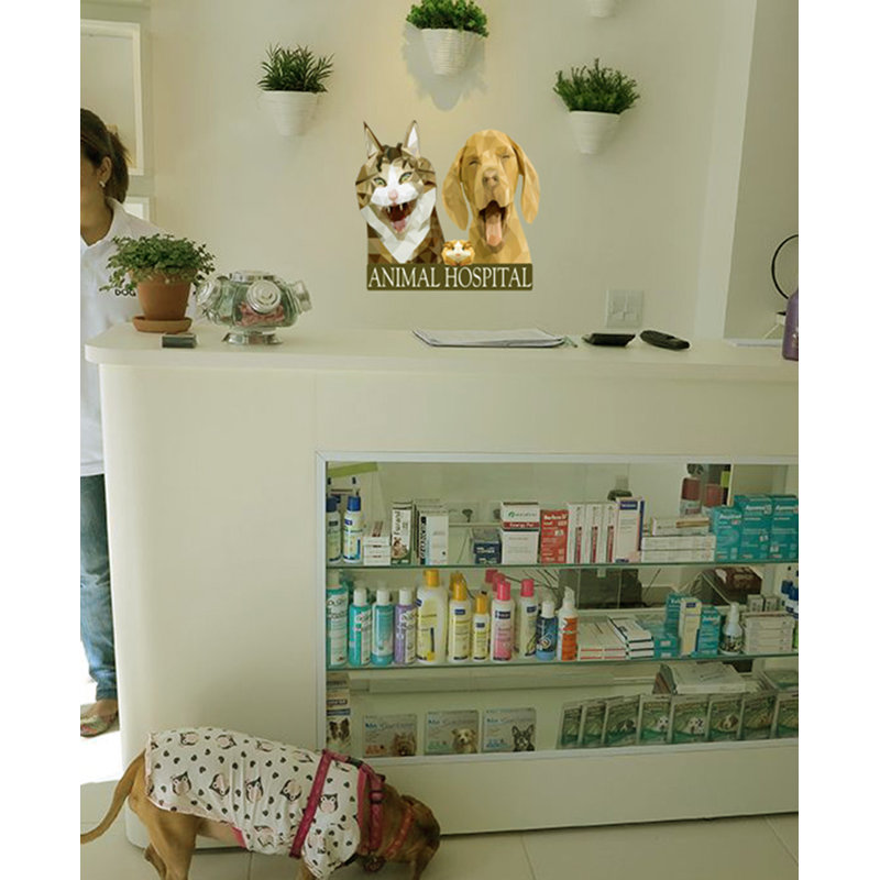 Adhésif décoratif animaux d’hôpital, H 22 po x l 24 po