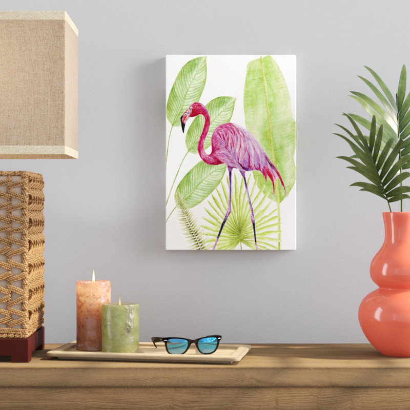 Tropical Flamingo I by Melissa Wang - Wrapped Canvas Painting, Wrapped Canvas, 46cm H x 30cm W