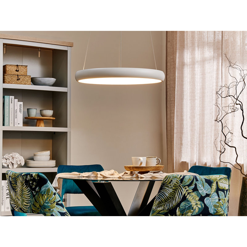 Aalok - Light White LED Shaded Pendant