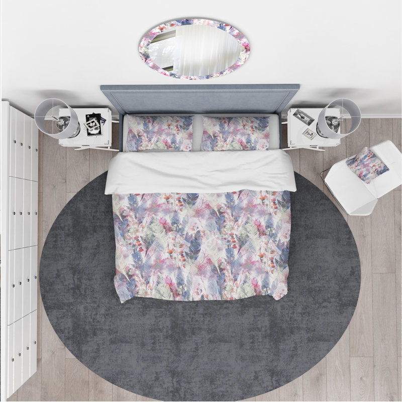 Boho Style Magic - Eclectic Nature Duvet Cover Set - Microfiber Polyester, Full/Queen Duvet Cover + 2 Shams